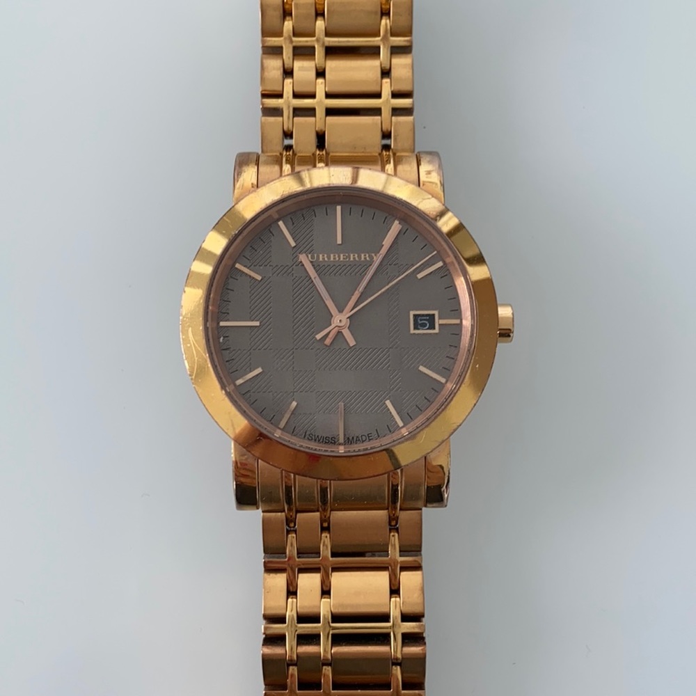 Authentic Burberry rose gold watch